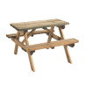 Table de pique-nique en bois traité pour enfants Wapiti - Jardipolys