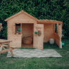 Cabane en bois avec pergola pour enfants Alpaga - Jardipolys