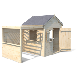 Cabane en bois avec pergola pour enfants Alpaga - Jardipolys