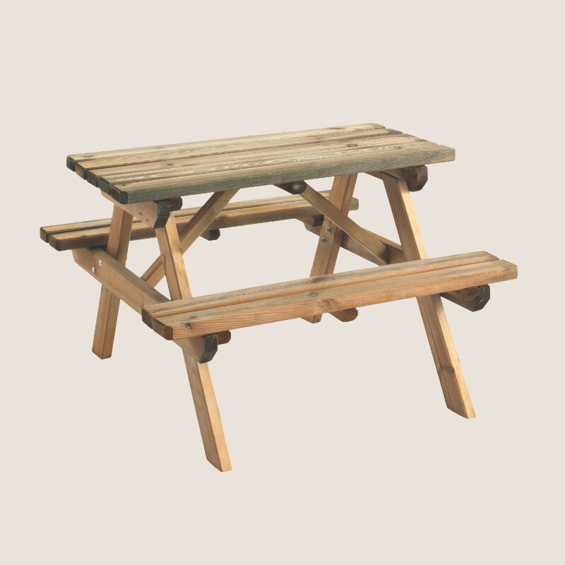 Table de pique-nique en bois traité pour enfants Wapiti - Jardipolys